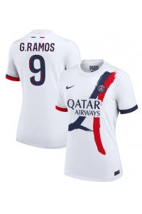 Paris Saint-Germain Goncalo Ramos #9 Fotballdrakt Borte Klær Dame 2024-25 Korte ermer